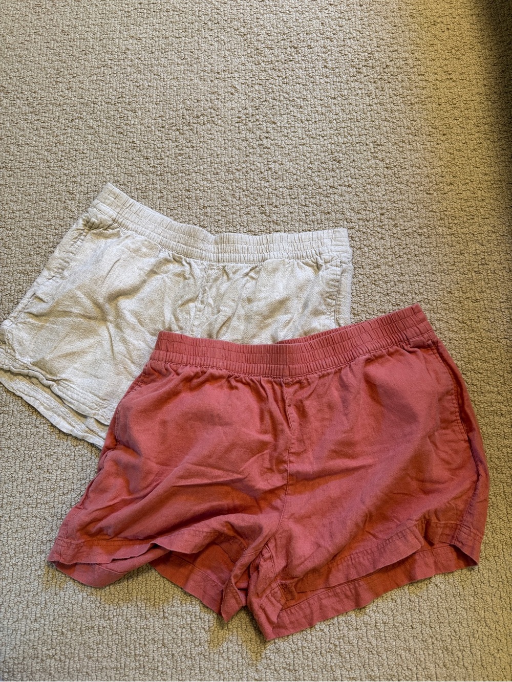 Old Navy Rose Pink and Cream Women’s Athletic Lounge Shorts